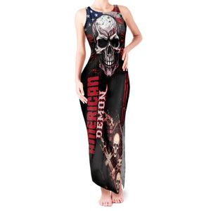 WowTeeWear Shop Skull Tank Maxi Dress American Demon Wowteewear
