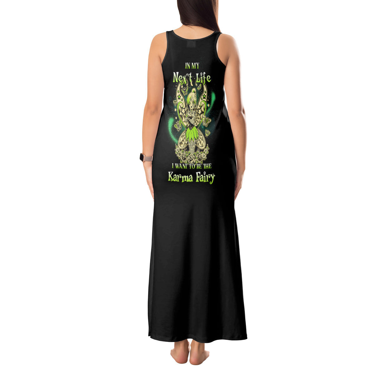 WowTeeWear Shop Karma Fairy Skull Tank Maxi Dress Wowteewear