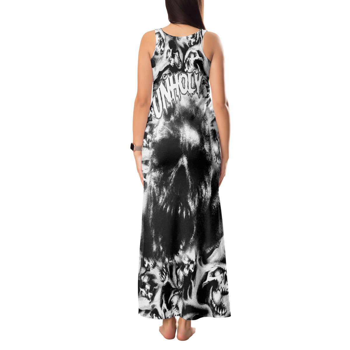 WowTeeWear Shop Skull Tank Maxi Dress Inequitable Spirit Wowteewear