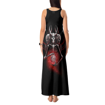 WowTeeWear Shop Skull Tank Maxi Dress Prayer Skull Wowteewear