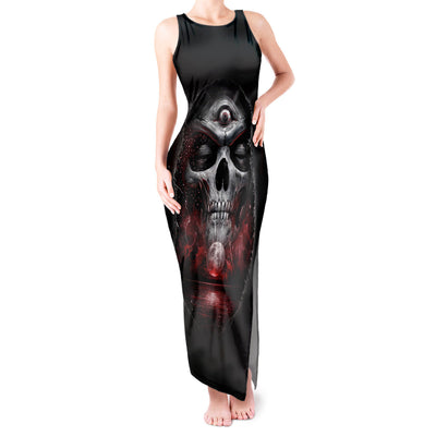 WowTeeWear Shop Skull Tank Maxi Dress Prayer Skull Wowteewear