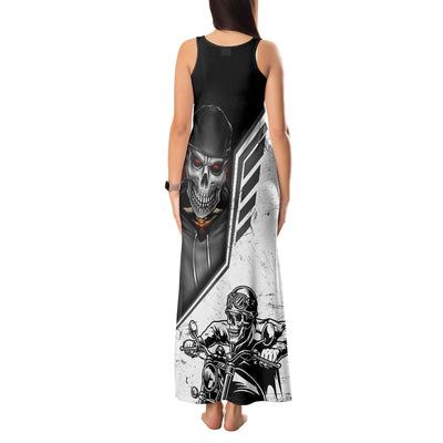 WowTeeWear Shop Skull Tank Maxi Dress Riding Motocycle Wowteewear