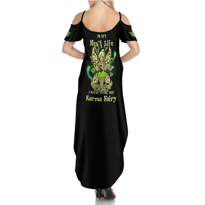 WowTeeWear Shop Karma Fairy Skull Summer Maxi Dress Wowteewear