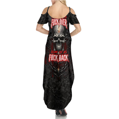 WowTeeWear Shop Be Careful Skull Summer Maxi Dress Wowteewear