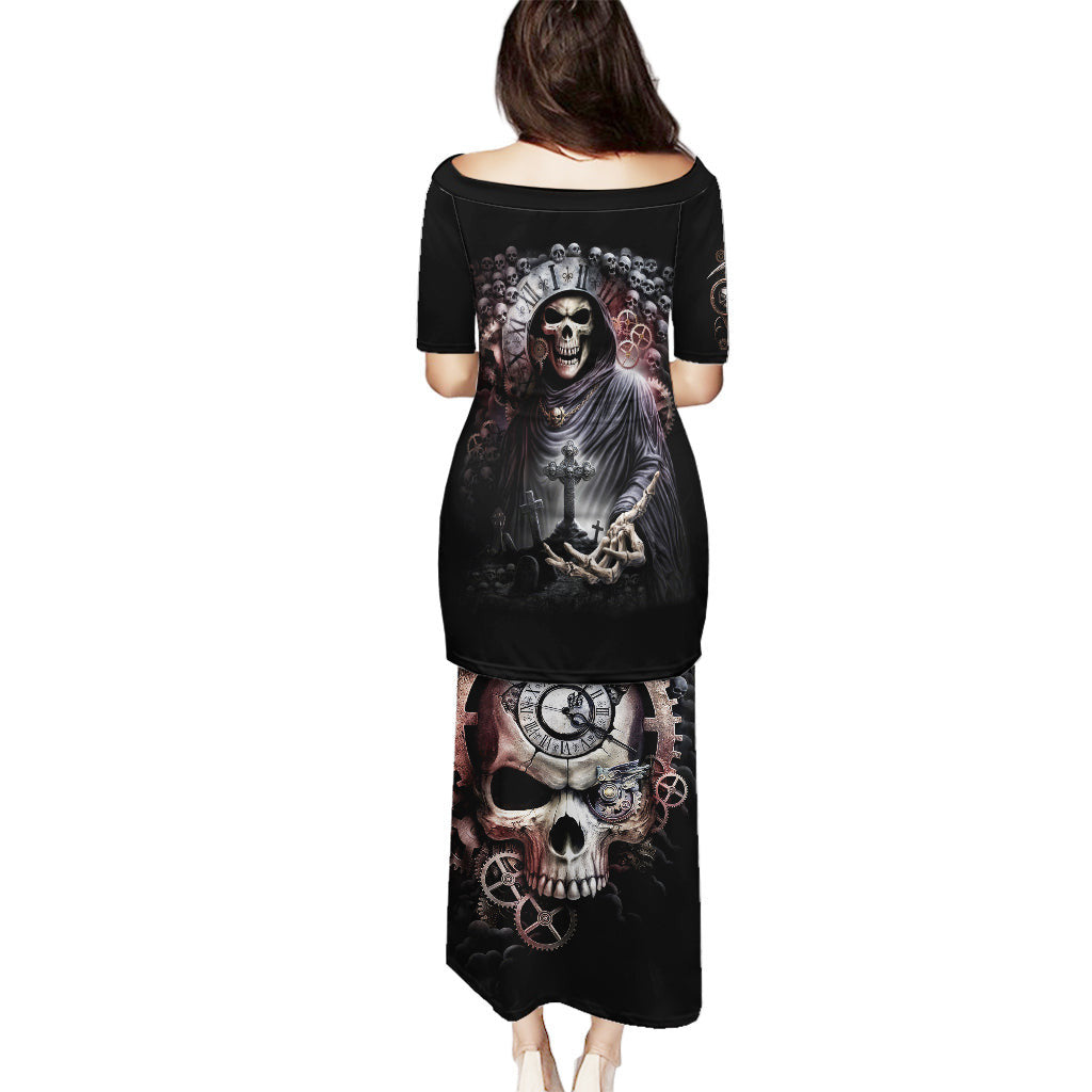 WowTeeWear Shop Skull Puletasi Skull Grim Time Reaper Wowteewear