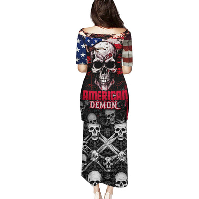 WowTeeWear Shop Skull Puletasi American Demon Wowteewear