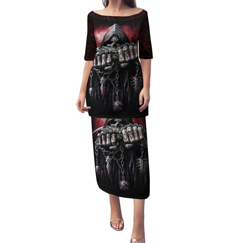 WowTeeWear Shop Skull Puletasi Death Skull Game Over Wowteewear